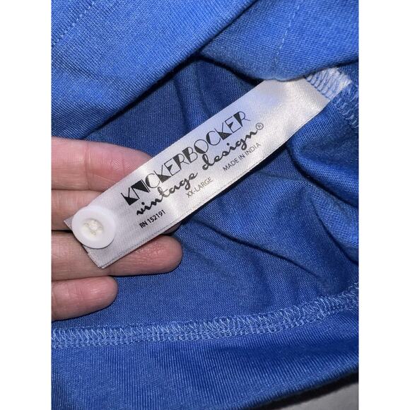 Knickerbocker Vintage Design Shirt Mens Size XXL Blue Lemon Tony Retro Button Up - Picture 8 of 16